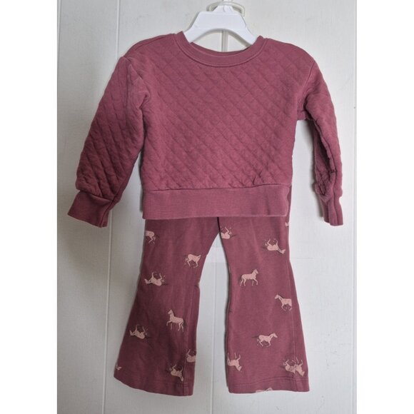 Carter's Other - Carter's Long Sleeve Quilt Pattern Shirt And  Pants Outfit Toddler Girl 24M